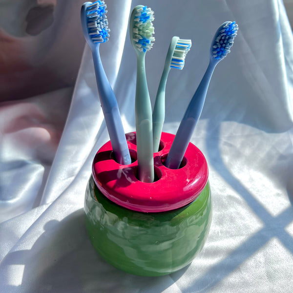 Olive Toothbrush Holder